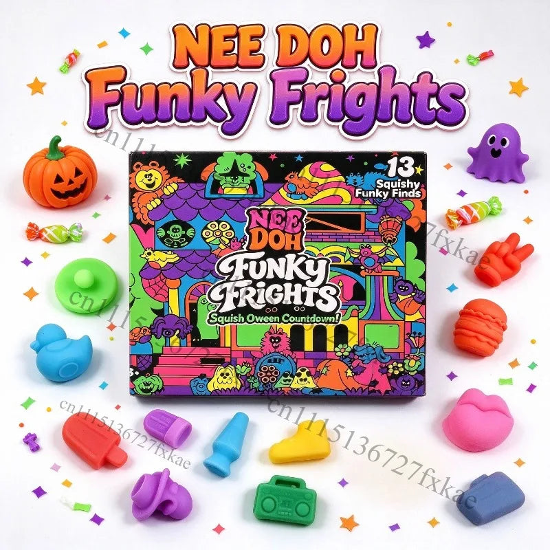 NeeDoh Squishy Toys 13 Days Countdown Calendar Advent Box Stress Relief Fidget Toys Sensory Blind Box Party Favors Gift