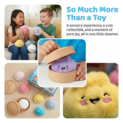 1/12pcs Cute Stuffed Buns Plush Toys Decompression Kneading Music Keychains Toys Blind Boxes Ornaments Gifts Random Color