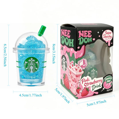 Cute Iced Coffee Cup Squishy Fidget Toy Colorful Squeeze Need Doh Stress Relief Toys Portable Mini Drink Cup Decompression Toy