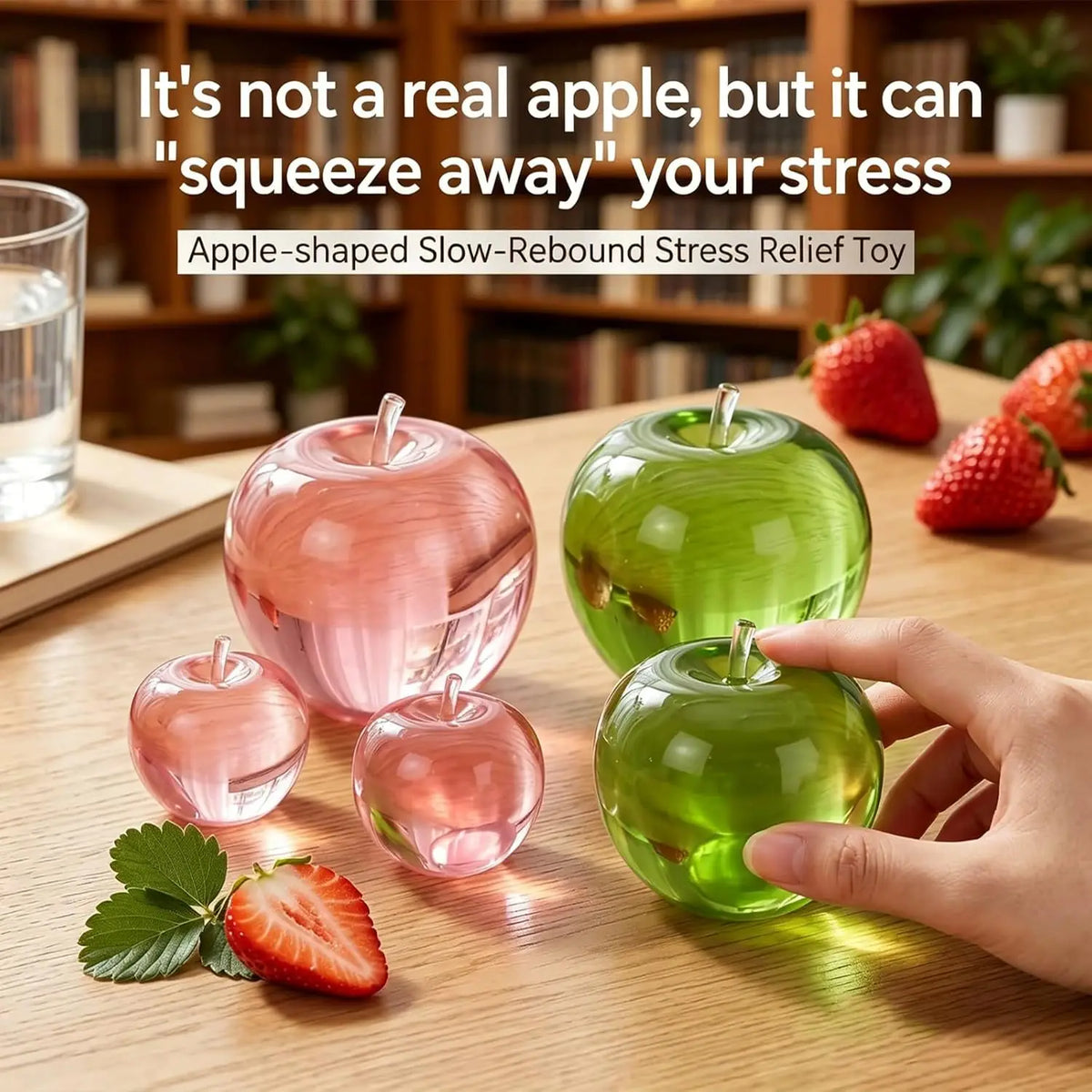Squishy Apple Stress Ball | Slow Rise Fidget Toy