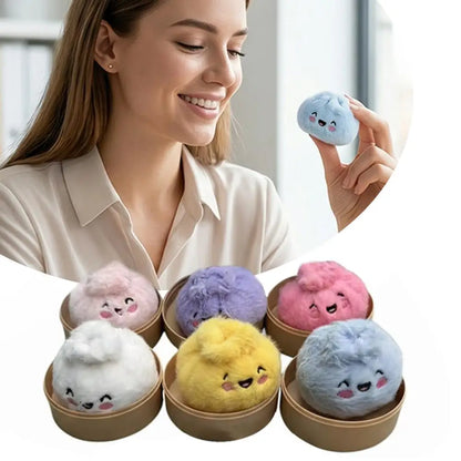 1/12pcs Cute Stuffed Buns Plush Toys Decompression Kneading Music Keychains Toys Blind Boxes Ornaments Gifts Random Color